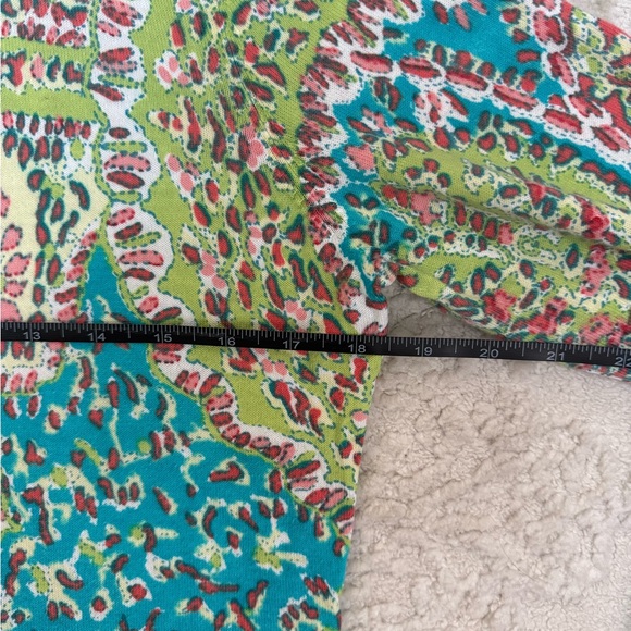 Talbots Paisley Print Cardigan Sweater Women’s Medium Cotton Rayon Button Front - Picture 3 of 6